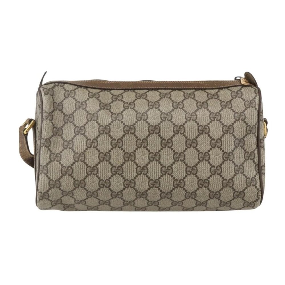 GUCCI GG Supreme Web Sherry Line Bag PVC Beige Gold 89 02 017 Auth BA8189 - Picture 4 of 15